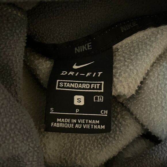 Nike Hoodie Mens S Gray Dri Fit Therma Soft Training Pullover Fleece Sweatshirt - Picture 4 of 6